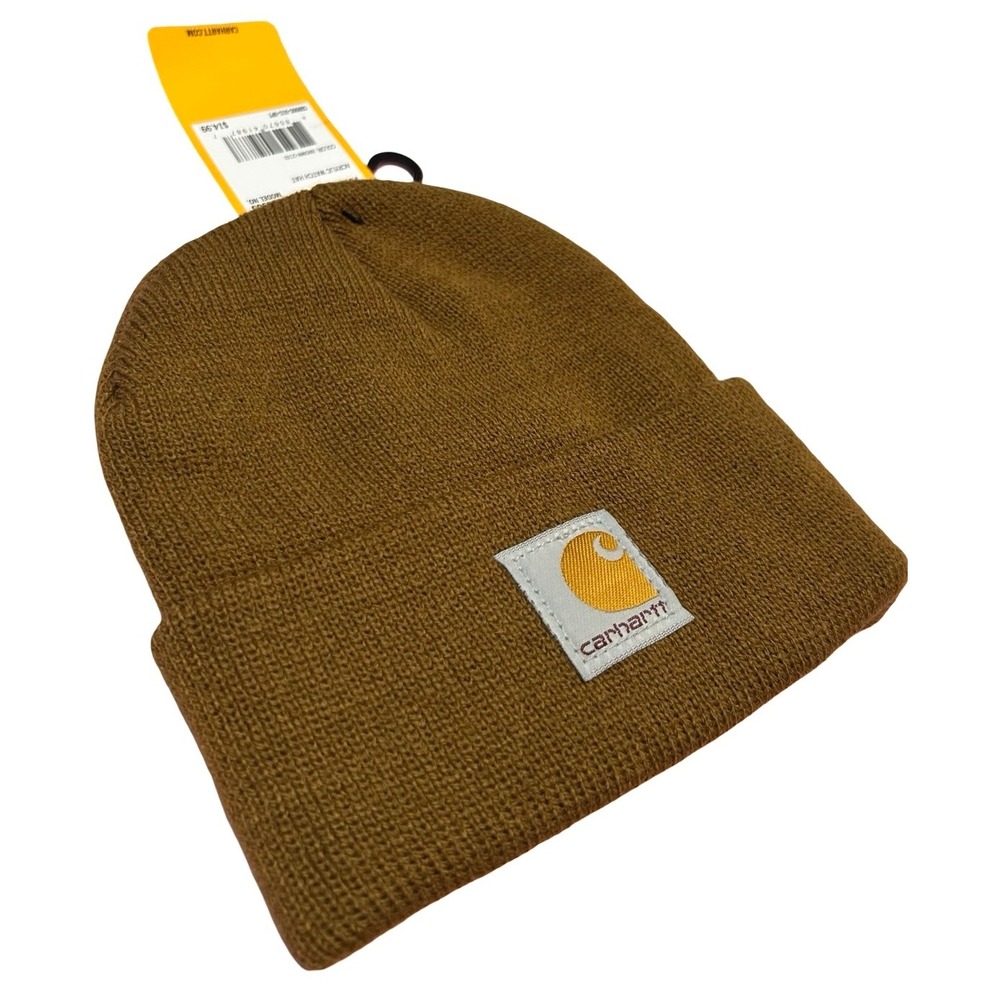 Carhartt Logo Patch Knit Watch Hat Beanie Brown Sz Toddler NWT